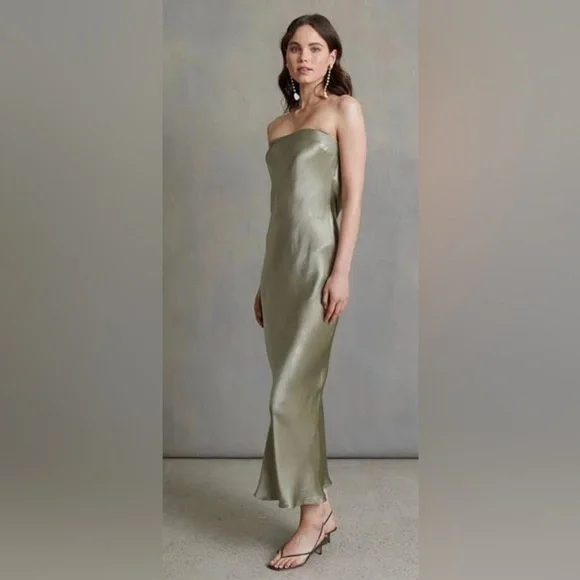 BEC + BRIDGE MOON DANCE strapless dress sage NWT - Picture 6 of 7